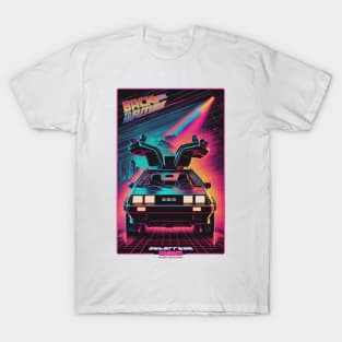 DeLorean Synthwave - Back to the Future T-Shirt